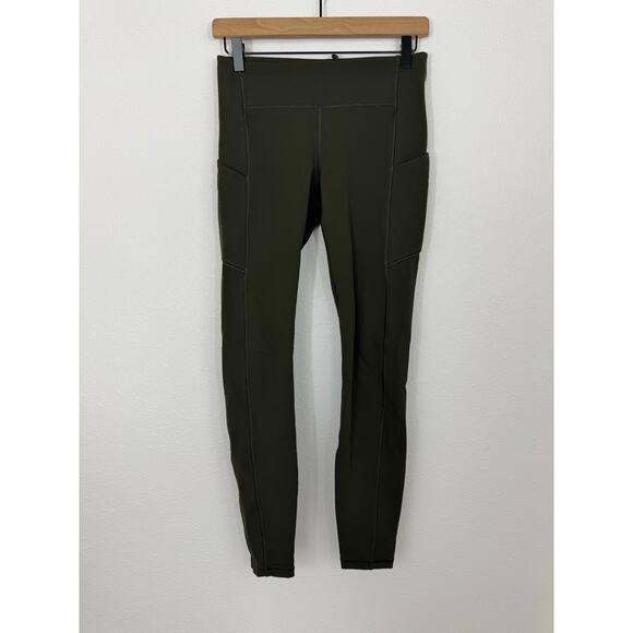 Lululemon Speed Up Mid-Rise Tight Leggings Dark Olive Size 6 - Picture 1 of 10